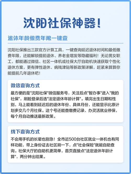 沈阳市养老保险管理中心个人帐户查询_计算最低缴费年限_查询法定退休年龄
