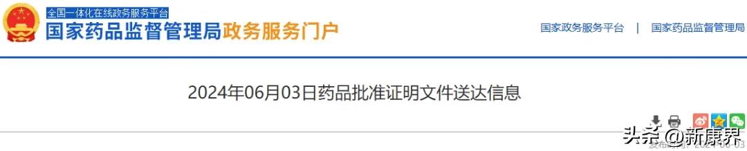 8款新药获批详情_国家药监局2024年5月27日药品批准证明文件送达信息_200093